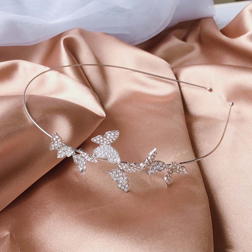 

Sweet Korean Rhinestone Women Butterfly Hair Accessories Hair Hoop Headband Hair Clip