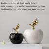 Classic European Style Ceramic Cute Funny Christmas Fruit Ornament Home Room Figurines Arts Crafts Desk Decor Statues Sculpture
