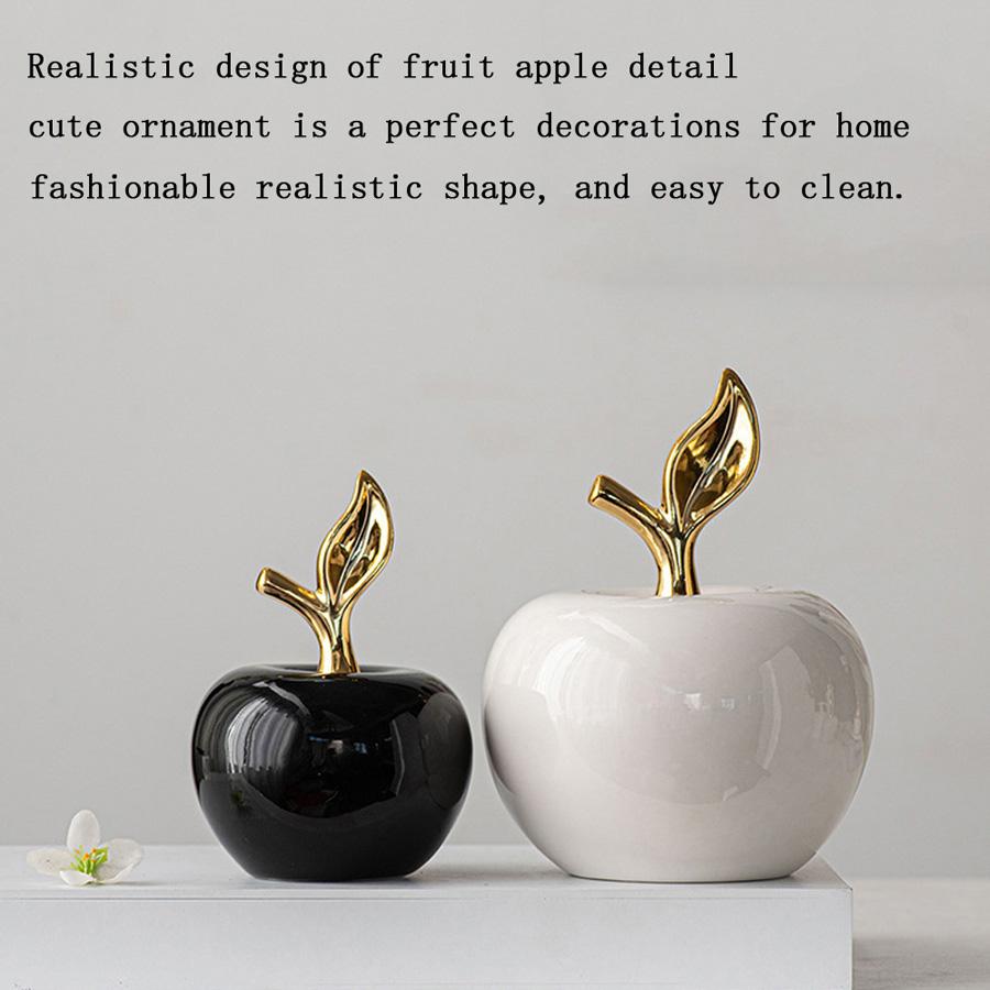 Classic European Style Ceramic Cute Funny Christmas Fruit Ornament Home Room Figurines Arts Crafts Desk Decor Statues Sculpture