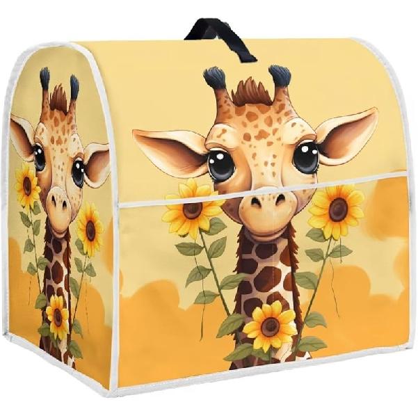 Upetstory Чехол для кухонного комбайна-миксера с наклоняющейся головкой 6-8 кварт с рисунком петуха и курицы Чехол для тостера Чехол для кофеварки Пылезащитный чехол для хлебопечки S45-5 qt жирафовый 6670₽