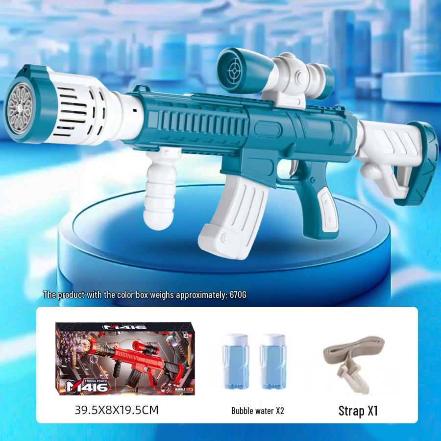 Electric Bubble Fire Truck Toy: Automatic Light-up Bubble Gun for Kids' Outdoor Fun