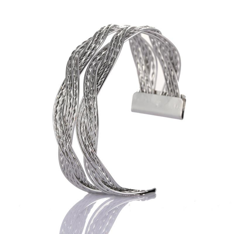 New Alloy Woven Fried Dough Twists Bracelet Fashion Exquisite Bracelet Jewelry