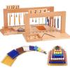 Montessori Mathematikmaterial Perlen Lernspielzeug Perlen Symbole Tabletts Dezimal Bildung Zählen Mathe Spielzeug für Vorschule