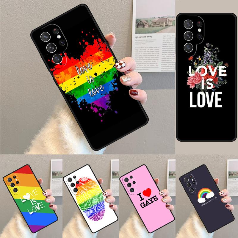 Gay Lesbian LGBT Rainbow Flag Pride Silicone Phone Case For Samsung Galaxy note 10 S26 S24 S23 S22 S21 Plus S25Ultra Capa Cover