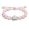 Designer-recommended rose quartz, obsidian, cat's eye stone Pixiu couple's bracelet, fashionable men's and women's gold-swallowing beast bracelet