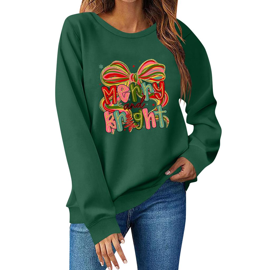 Women  Tops Women's Long Sleeve Sweatshirt Casual Crewneck Loose Fit Pollover Fleece Tops