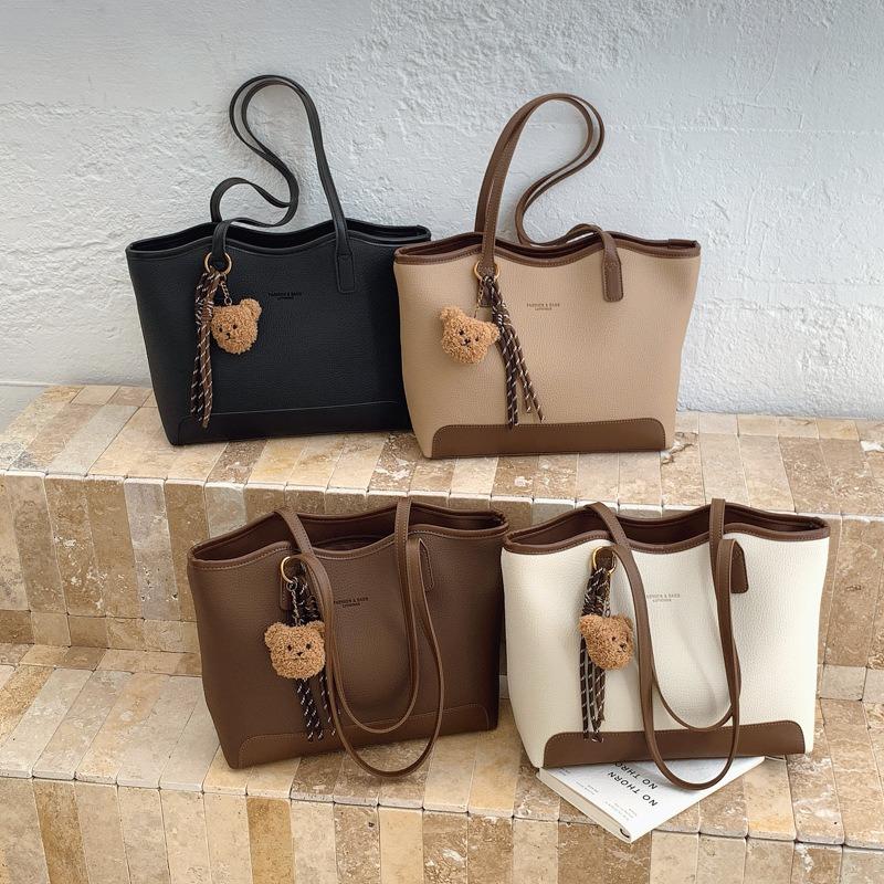Simple and Popular Bucket Bag Women's Bag New Fashionable Versatile Commuter Largecapacity Tote Shoulder Bag