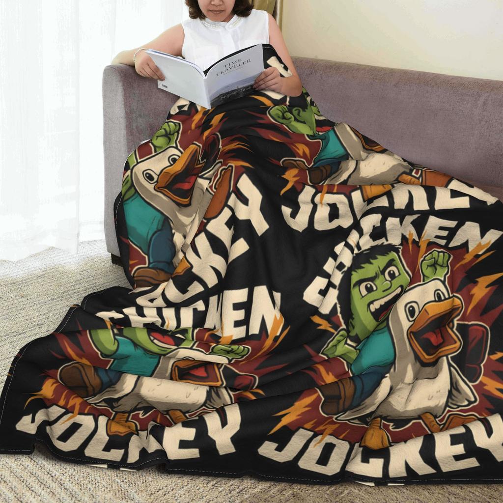 Chicken Jockey Blankets  Fuzzy Awesome Soft Throw Blankets for Home All Season