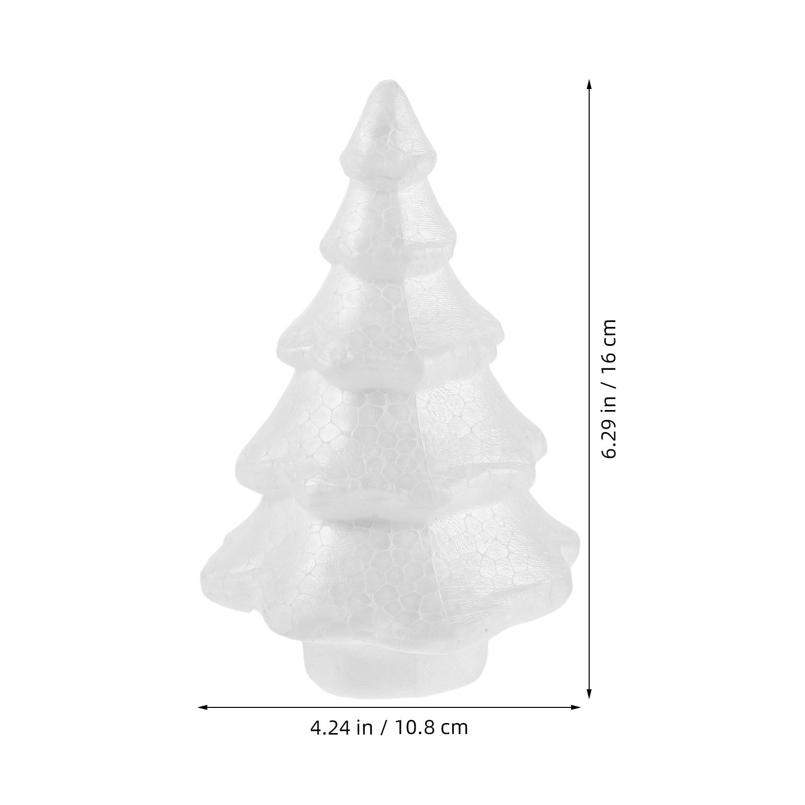 

10Pcs 150Mm White Foam Christmas Tree Cone Solid Polystyrene Mini Tabletop Tree DIY Craft Shape Paintable Centerpiece Decor other
