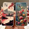 Clear For Oppo Reno 4Z 5G Case Cover CPH2065 Cute Cat Fashion Flowers Painted Soft Back Cover For Oppo Reno4 Z 5G Phone Case