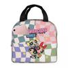 P-PowerPuffs Cartoon Accessories Insulated Lunch Bags For Work Food Storage Bag Portable Cooler Thermal Bento Box