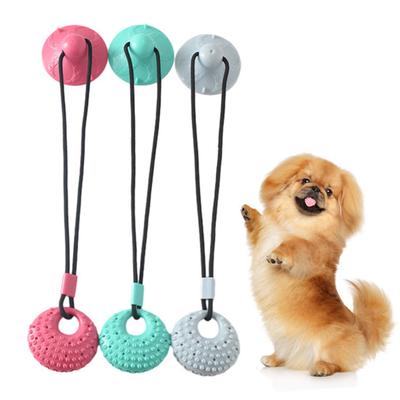 Brinquedo de Corda para Puxar Cachorro Borracha Segura Brinquedo de Mastigar Filhote com Ventosa Brinquedo Dispensador de Petiscos para Cachorro para Limpeza dos Dentes e Alívio do Tédio
