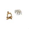 Creative Abstract Animal Thinker Statue Figurine Craft Sculpture for Living Room Desk Decoration