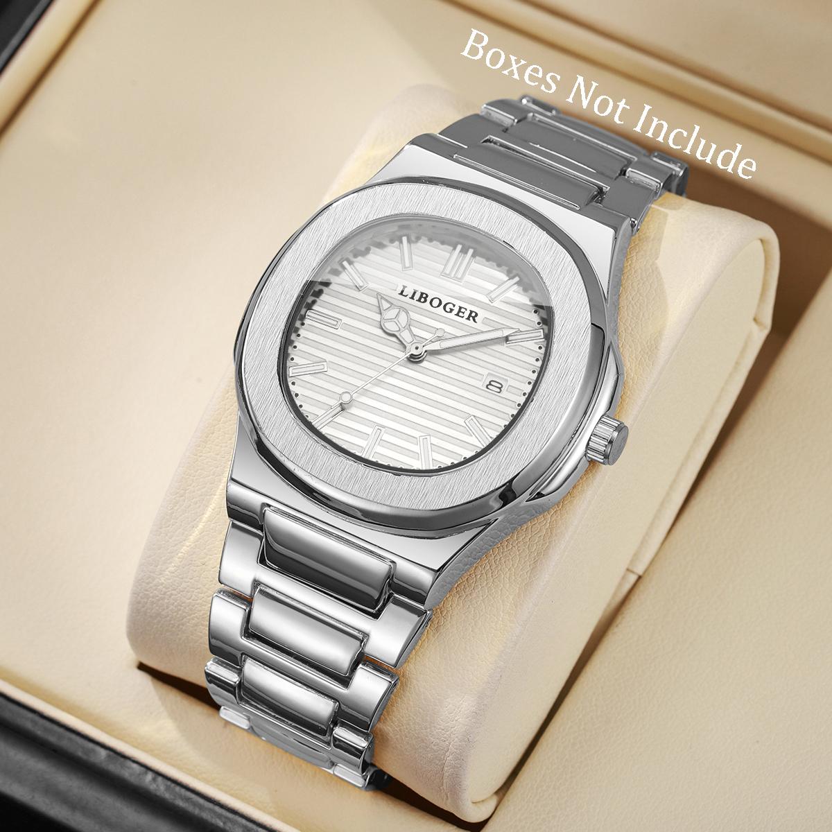 

Luxury Men Business Watches Fashion Square Quartz Watch for Mens Clock With Calendar Reloj Hombre