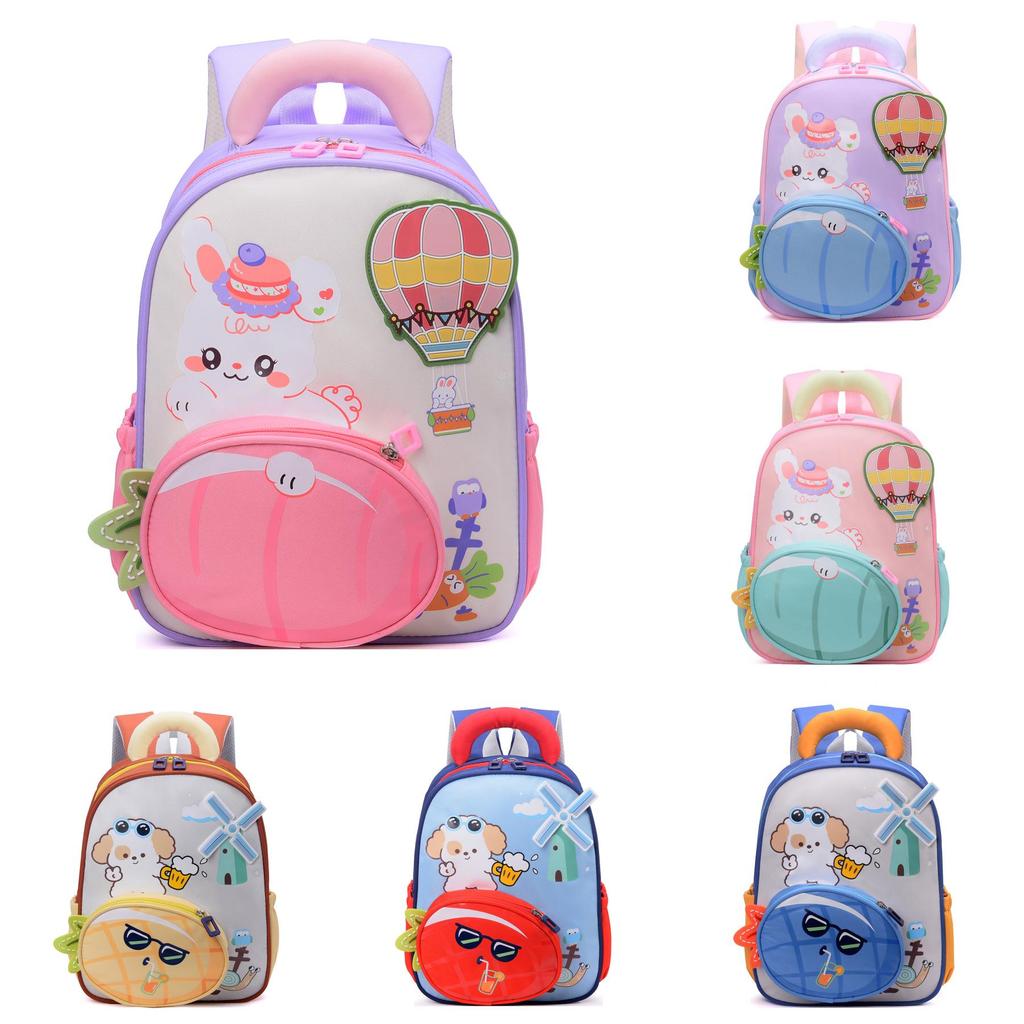 Cartoon Kids School Backpack With Breathable Oxford Fabric For Preschool Children