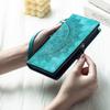 For Motorola Moto G56 5G Wallet Case Mandala Flower Pattern PU Leather Phone Cover with Wrist Strap