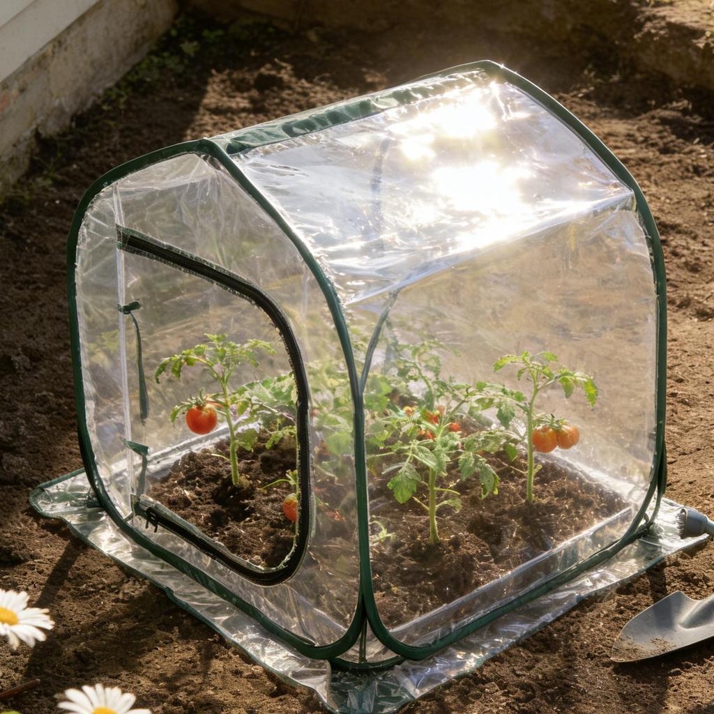 Estufa Instantânea Transparente com Zíper para Clima Frio Estufa Pop-Up Instantânea Para Canteiros de Morango Pátios Pomares Jardim