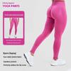 High-Elastic Seamless Yoga Leggings: Solid Color, Hip-Lifting, Fitness Shaping Pants for European and American Markets