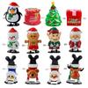 Wind Up Christmas Toys 12 Pcs Clockwork Walking Toys Santa Reindeer Set Kids Party Favors for Boys Girls Toddler Classroom Gift
