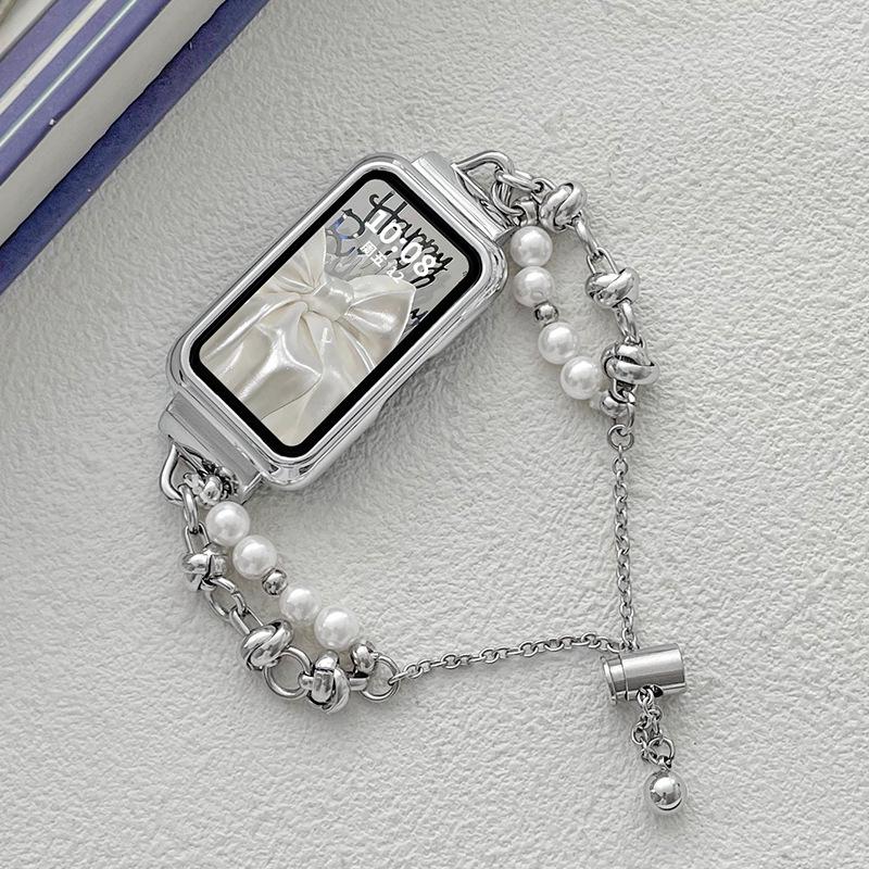 

Металлический ремешок, совместимый с браслетом Huawei 10/9/8/7 и Honor 6/7, версия NFC - стильный летний дизайн For Huawei Bracelet 10/9/8/NFC