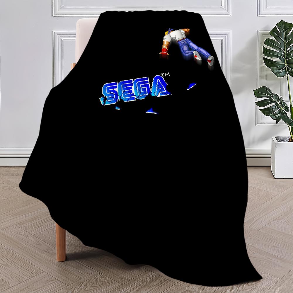 Logo S-Sega Fashion Blanket Plush Nap Sofa rug for Living Room Warm Office Bedroom Birthday Home Travel Kid Gifts