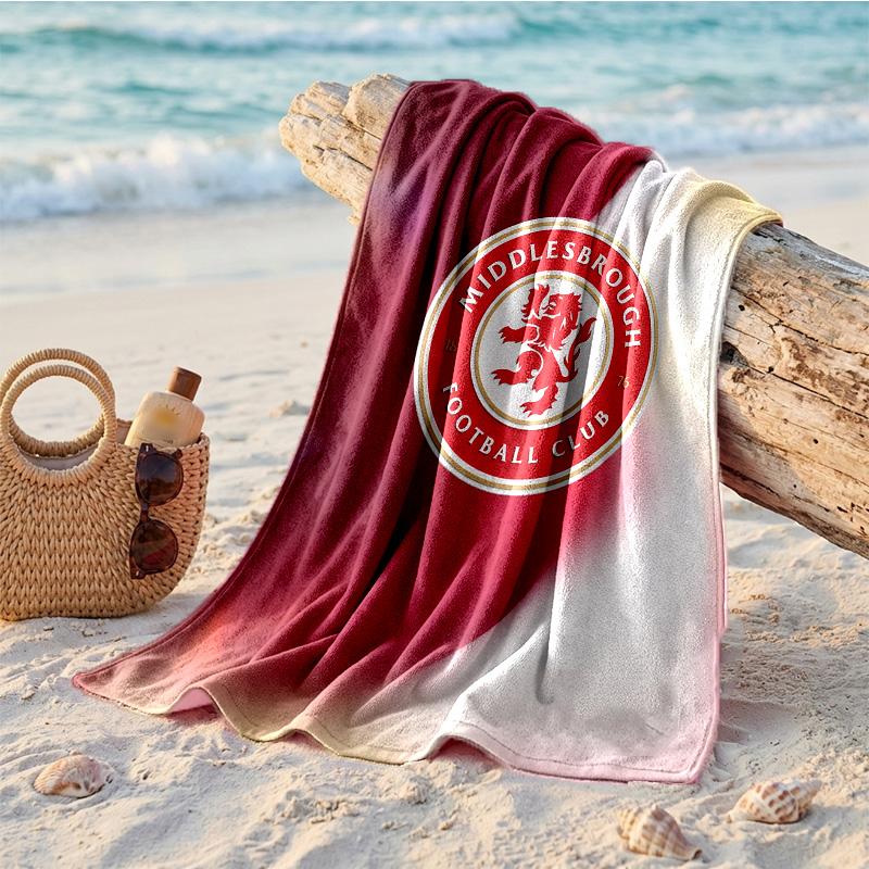 Asciugamano da Spiaggia in Microfibra Middlesbrough FC Asciugatura Rapida Assorbente Grande per Spiaggia Nuoto Viaggio