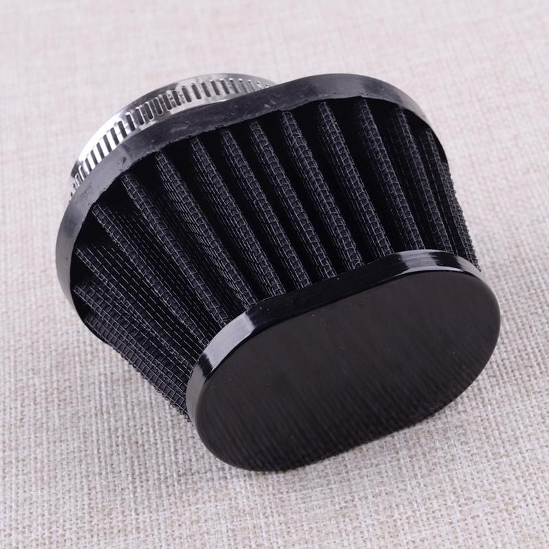 Universal 55mm Black High Performance Car Motorcycle Pod Air Intake Filter Inlet Cone Cleaner