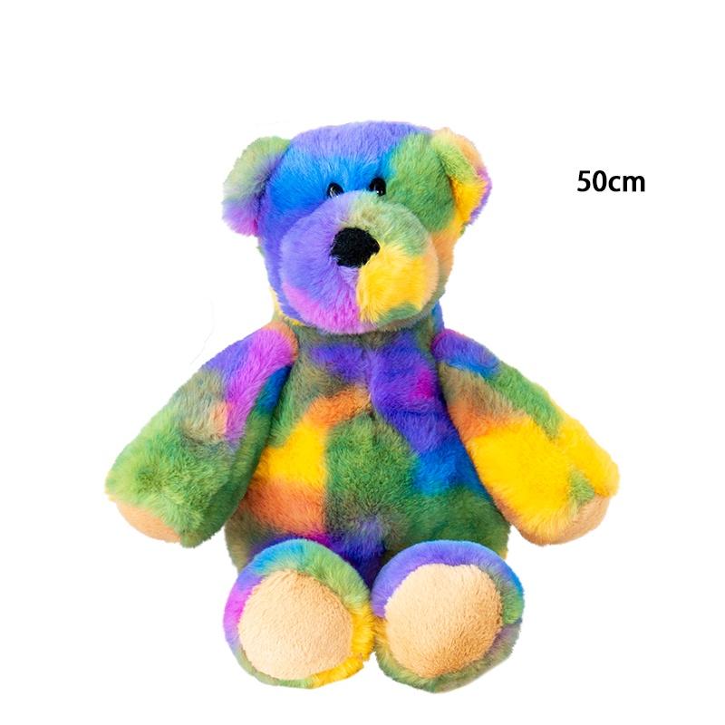 Personalised Rainbow Ombre Bunny Rabbit Teddy Colorful Cute Plush Doll Birthday Gift