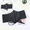 Vintage Slim Elastic High Waist Belt Women Simple Black Lace-up Pu Corset Punk And Gothic Curve Shaper Slimming Waist Belt New