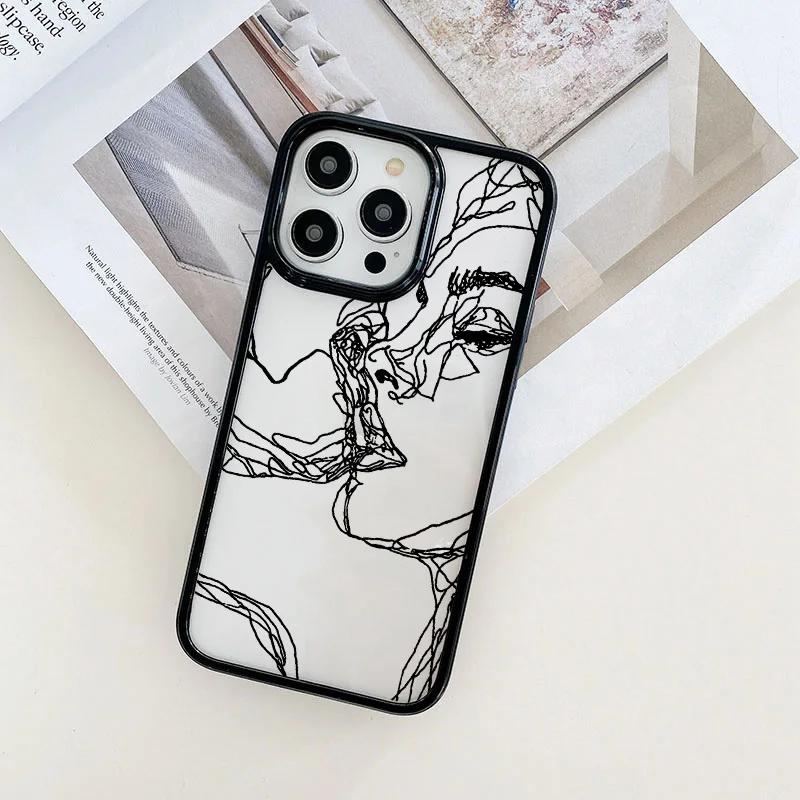 Aesthetic Cases For iPhone 14 Cases For Iphone 16 11 13 Pro Max 12 Pro XR 7 8 SE X Xs Plus 13 Mini Boobs Art Print TPU Funda