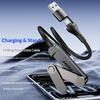 65W Type C Fast Charging Cable 1.5M USB A/C to Type C Data Wire with 3 Fold Holder for Phone Laptop Travel Use
