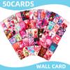 50 Valentine's Day Wall Decoration Cards For Living Room, Bedroom, Study Room Message Postcards