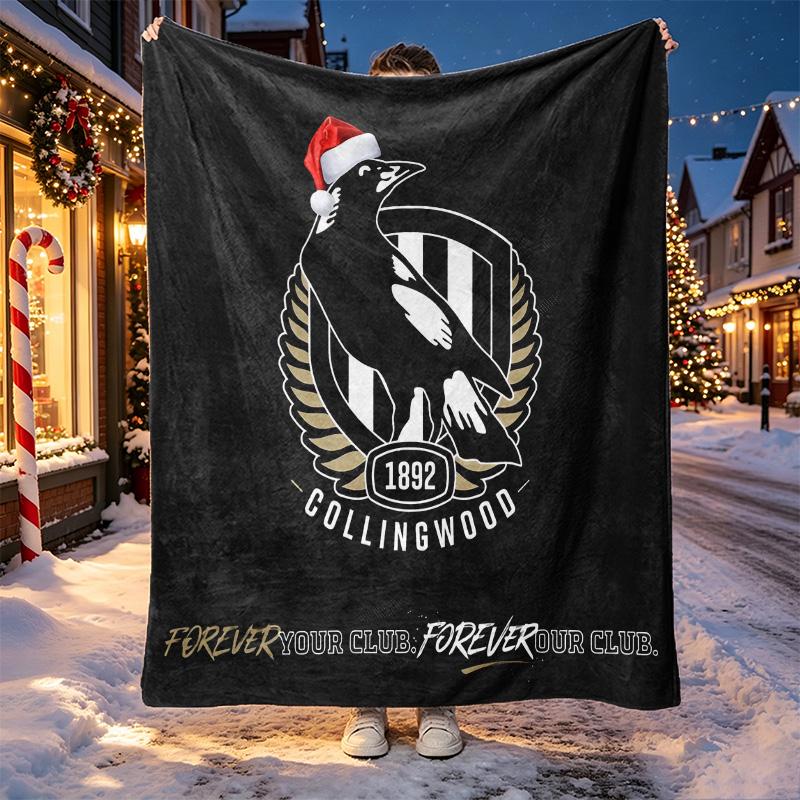 Football Club Pattern Blanket for Home Decoration, Bed, Sofa, Car Travel, Camping, Suitable for All Seasons, Birthday Christmas Gift