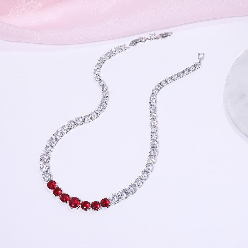 Aaa Schmuckset Braut Hochzeitskleid Zirkon Halskette Ohrringe Armband Schmuck Hochzeit Dreiteilige Zusammenstellung