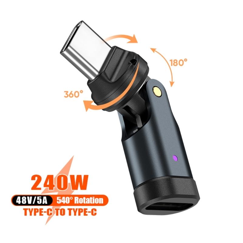 USB C Adapter PD240W Schnellladeanschlüsse 480Mbps Hochgeschwindigkeits-Datenübertragung Kompaktes Platzsparendes Design