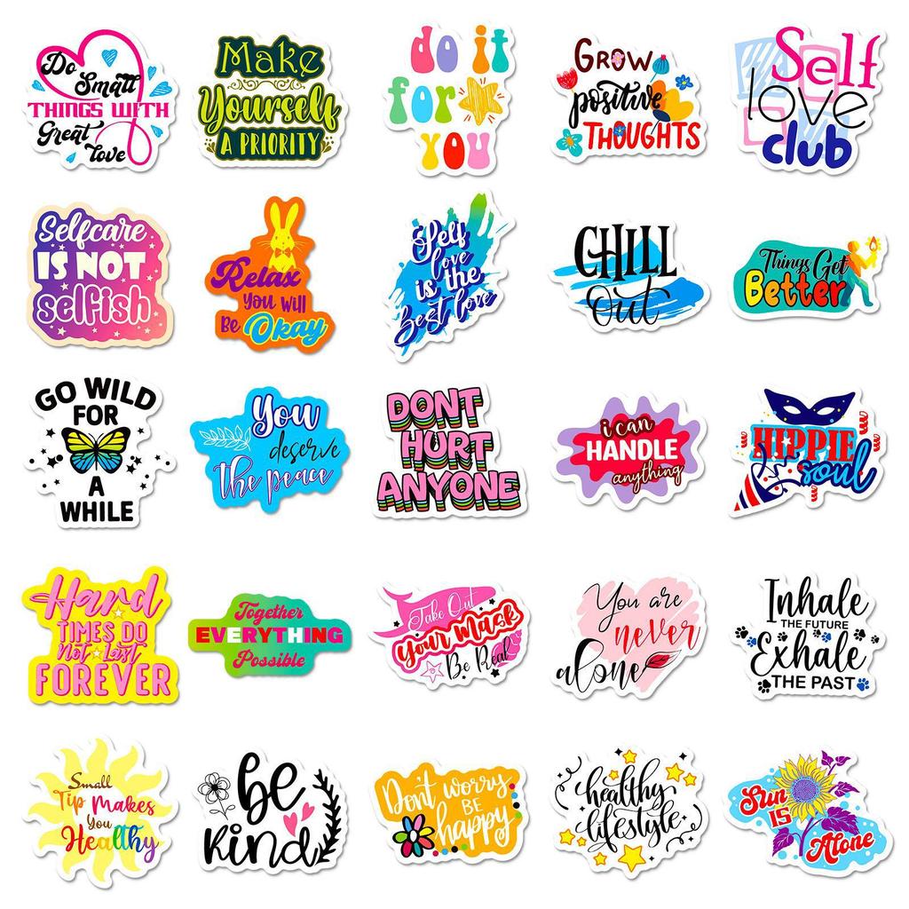 50 Animal Graffiti Text Stickers: Stylish DIY Notebook & Suitcase Collage Material