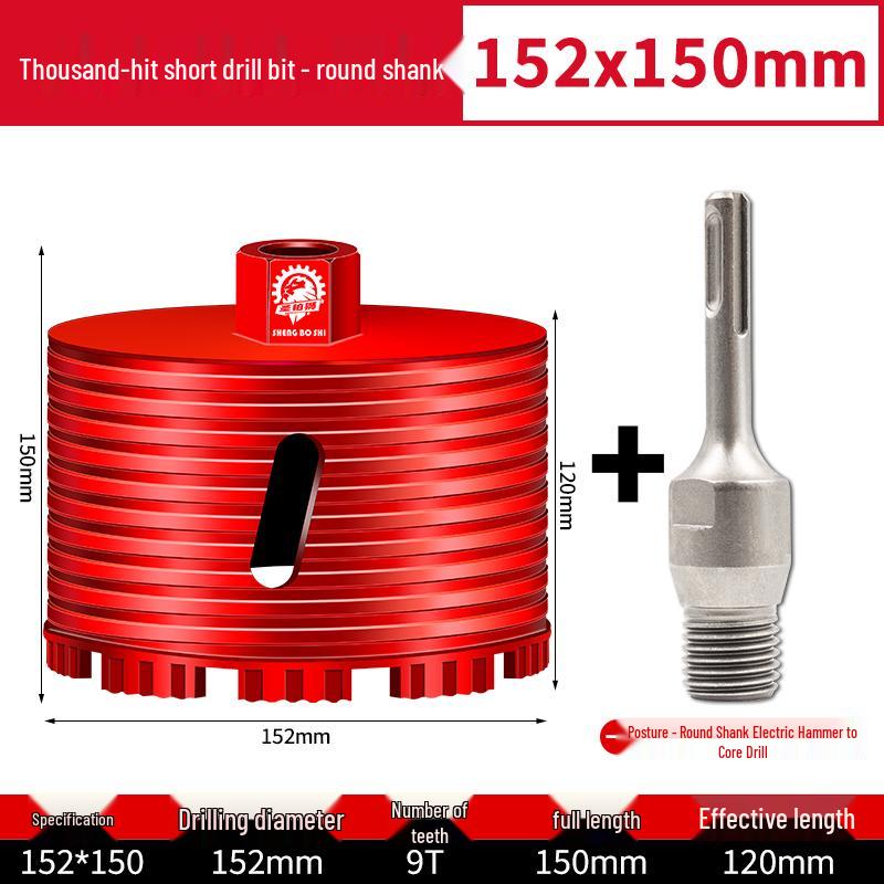Compact Electric Hammer Water Drill Bit Set for Sharp Hole Opening in Range Hood, Wire Box, and Wall.