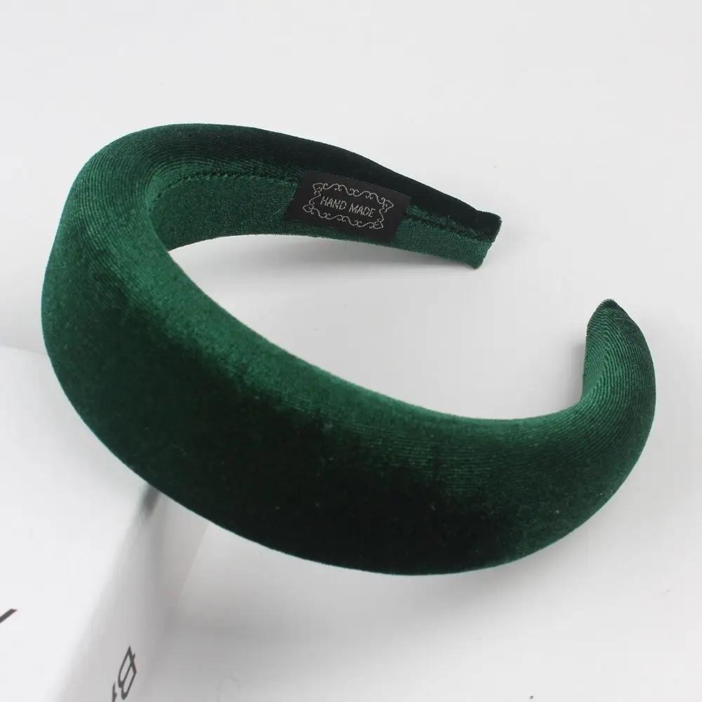 Women's Velvet Headband Padded Hairband Wide Sponge Hair Hoop Band Accessories