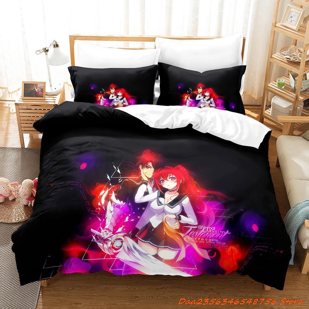 Comforter The Testament Of Sister New Devil Bedding Set Cartoon Anime Three-Piece Set Adult Kid Bedroom s 3D Kawaii Girl Bet