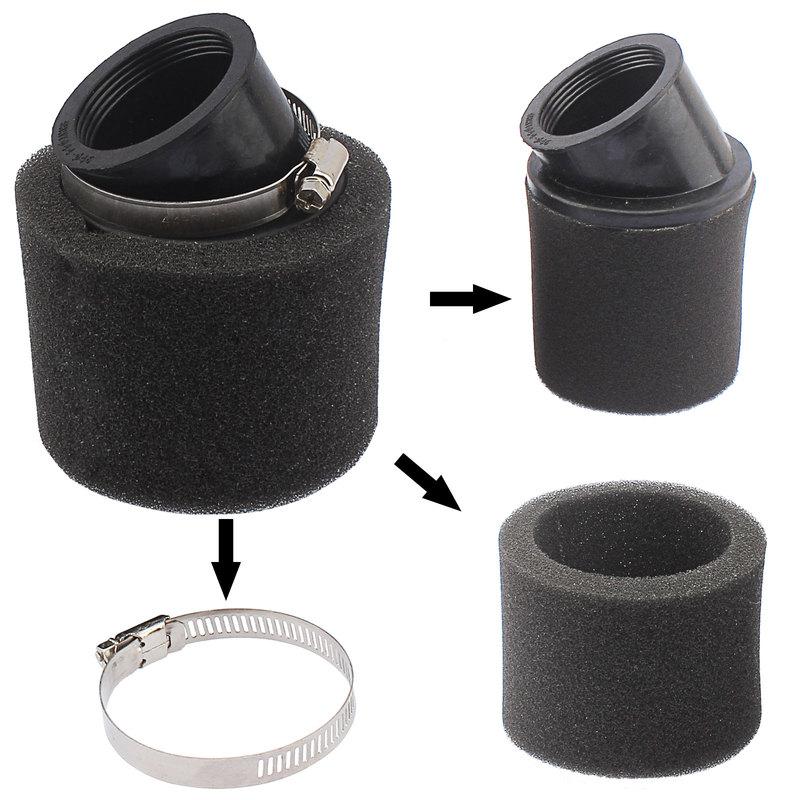 44mm 45mm 46mm Angled Air Filter Cleaner 50cc 70cc 90cc 110cc 125cc Motorcycle ATV Go Kart Moped Pit Dirt Super Pocket Mini Bike