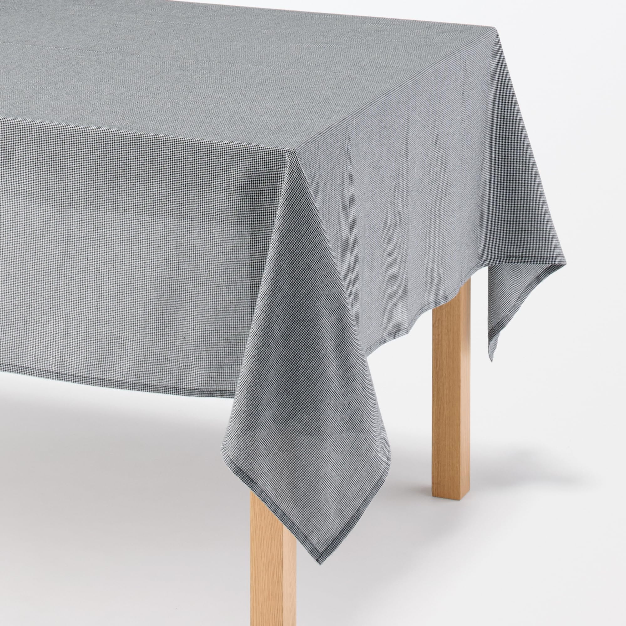 

MUJI Индийский хлопок Тонкая пряжа Натуральный x Черная клетка «Гленчек» 300 x 150 см 76054221 Скатерть, / Прибл.