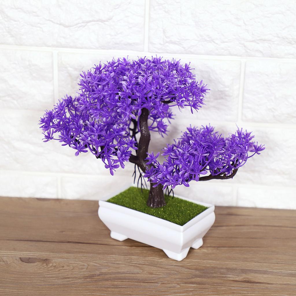 Artificial Bonsai Fake Flower Potted Plant Decor