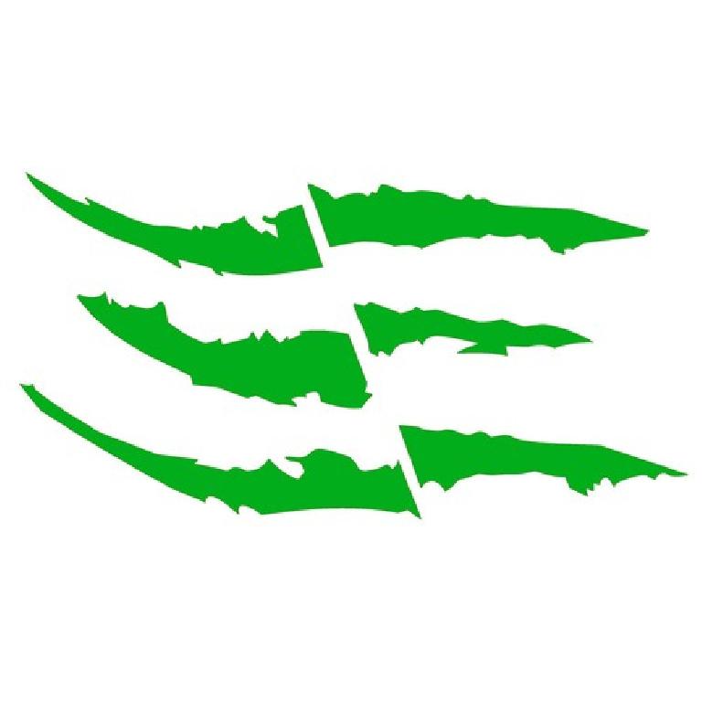 Light Green Eye Scar Mark, Scratch Shape Decal For Car Headlight Decoration