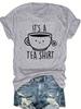 Short Sleeve Crown Letter Print Crew Neck T-Shirt for Spring & Summer Casual Women's Clothing