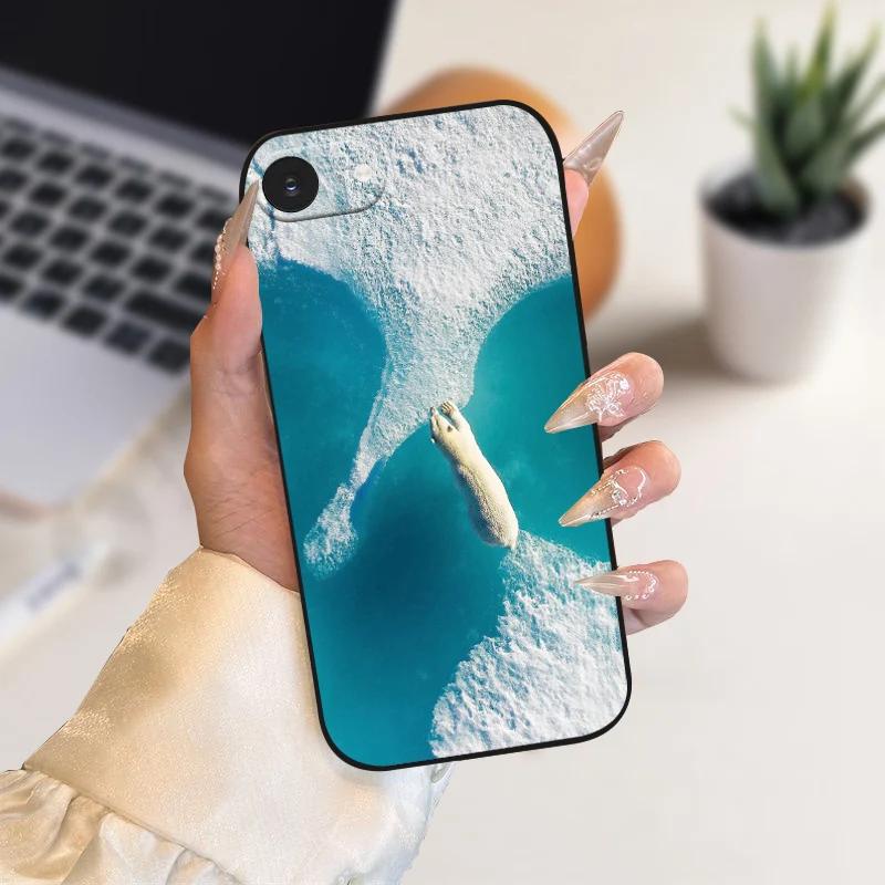 Case For iPhone SE4 Fashion Color Painted Soft Silicone Phone Coque Cover For Apple iPhone 16e 5G A3409 A3408 Shockproof Cases