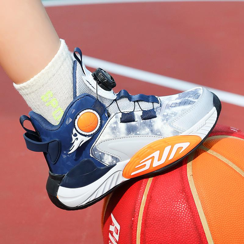 Boys' Winter 2025 Velvet-Lined Cotton Sneakers - Trendy Leather Surface for School Sports