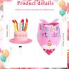Cake Hat And Bandana Ensemble for 17-23 Inch Plastic Goose And Duck Decorations Lightweight Hat with Adjustable Bandana