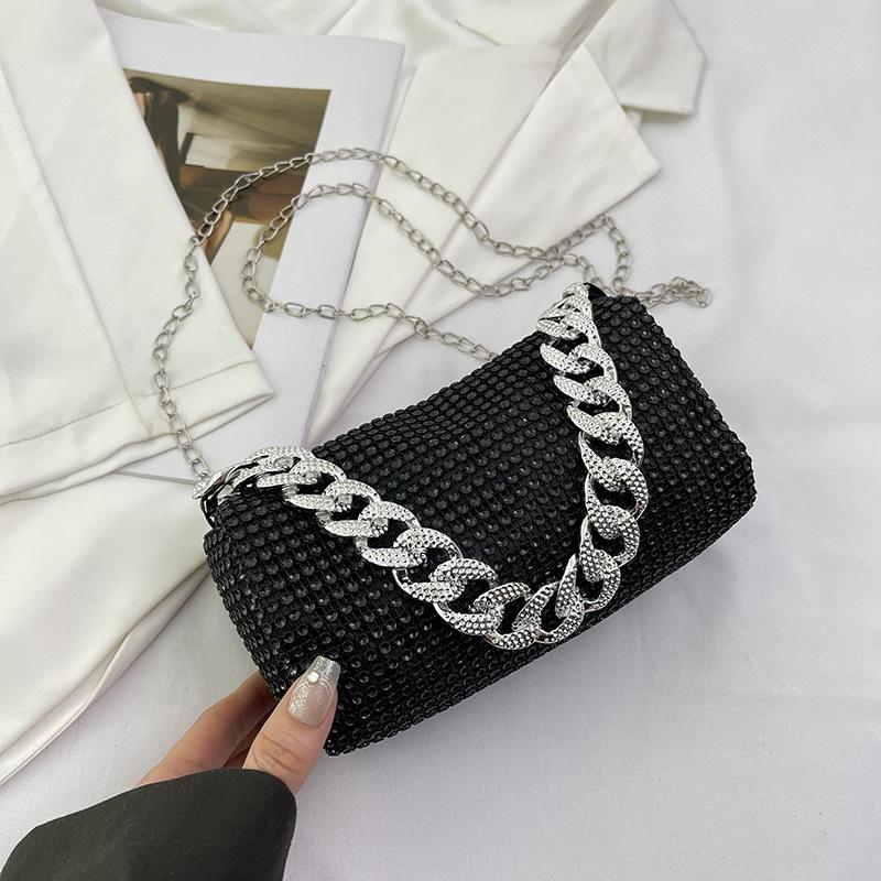 Today's Popular Rhinestone Bag Women's New Summer Trendy Versatile Messenger Bag Chain Portable Small Bag