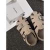 Leather bag head sandals women's summer wear new versatile platform muffin retro sandals women