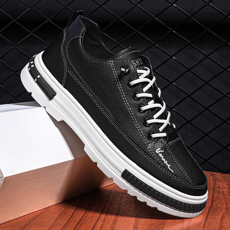 2025 New Men High-Top Sneakers, Fashion Casual Lace-Up Thick Sole Streetwear Trainers, Versatile - View #3